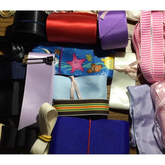 Assorted Satin & Grosgrain Ribbon Bundle - Multi Color - Picture 1 of 6
